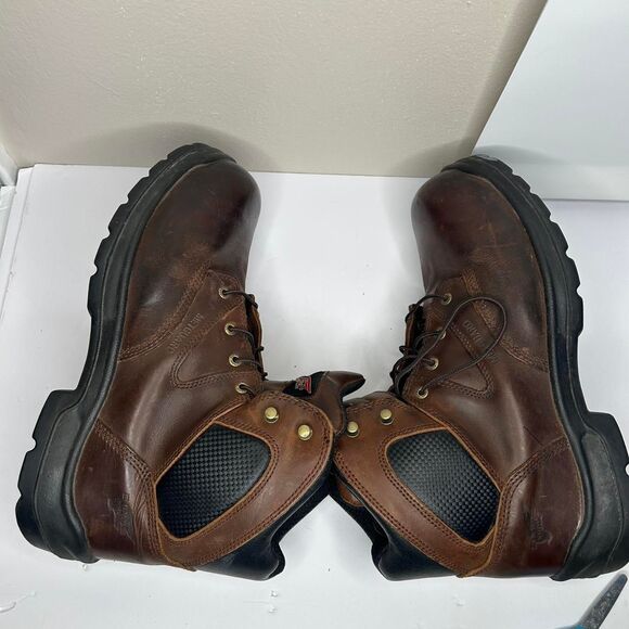 Red Wing brown leather lace up work boots Size US 13 main image 7